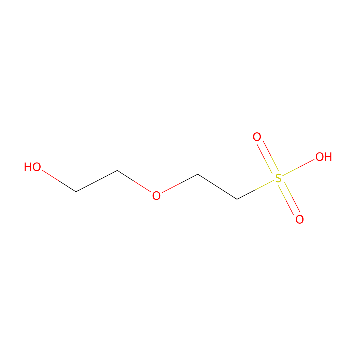 2-(2-hydroxyethoxy)ethanesulfonic Acid molecular structure, CAS 173459-89-7