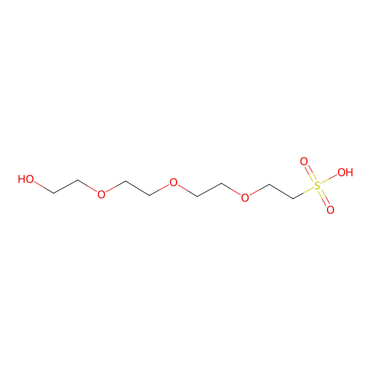 Hydroxy-PEG3-sulfonic acid molecular structure, CAS 173459-90-0