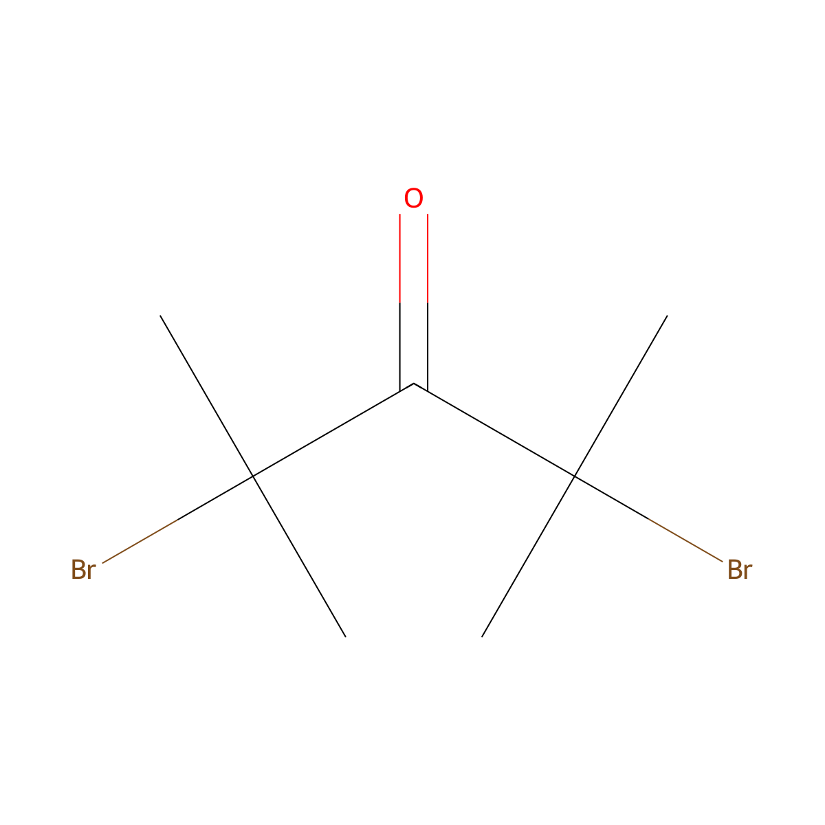 2,4-Dibromo-2,4-dimethylpentan-3-one molecular structure, CAS 17346-16-6