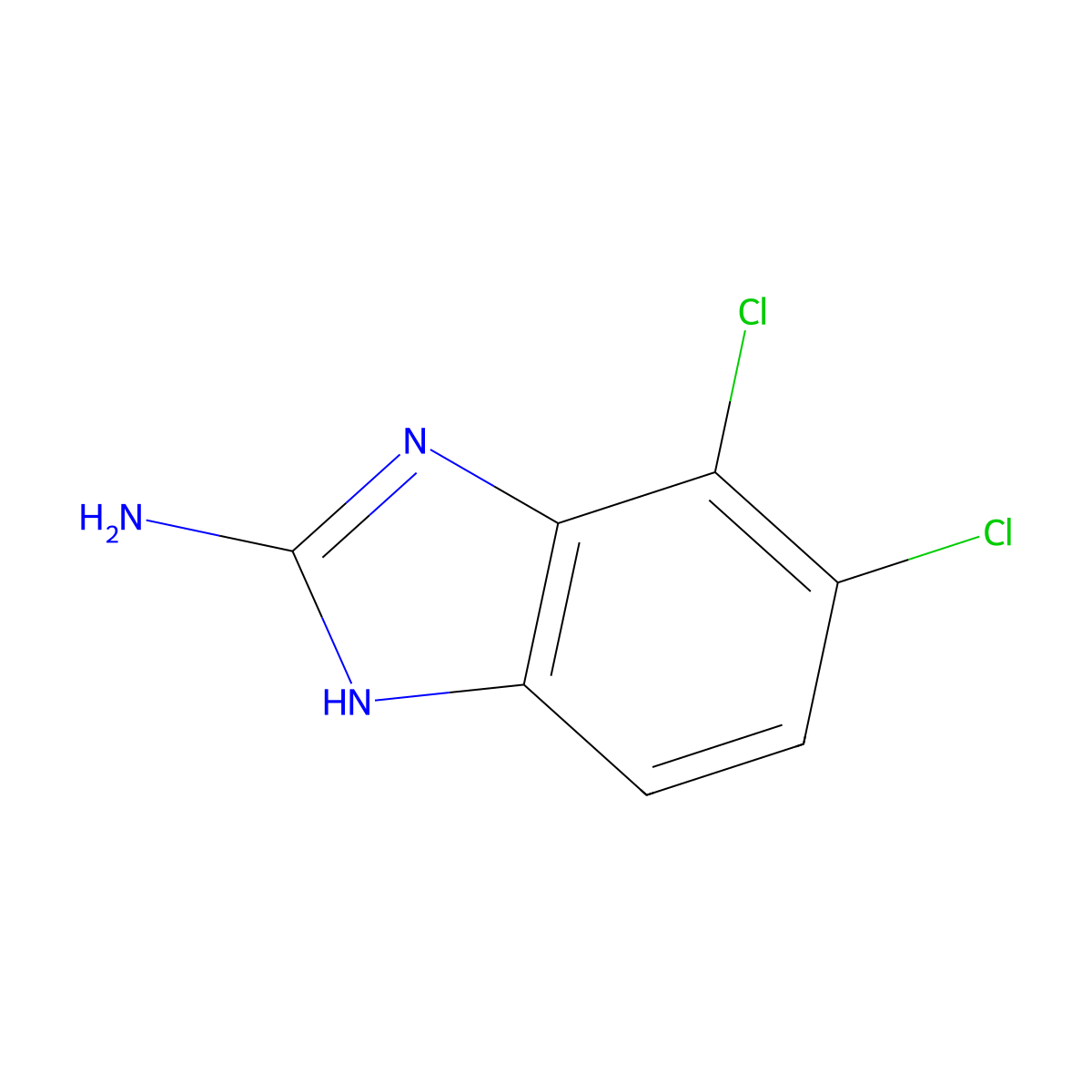 4,5-dichloro-1H-benzimidazol-2-amine molecular structure, CAS 173460-78-1