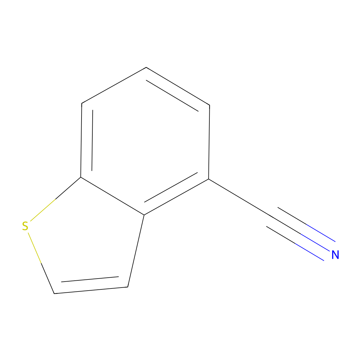 1-Benzothiophene-4-carbonitrile molecular structure, CAS 17347-34-1