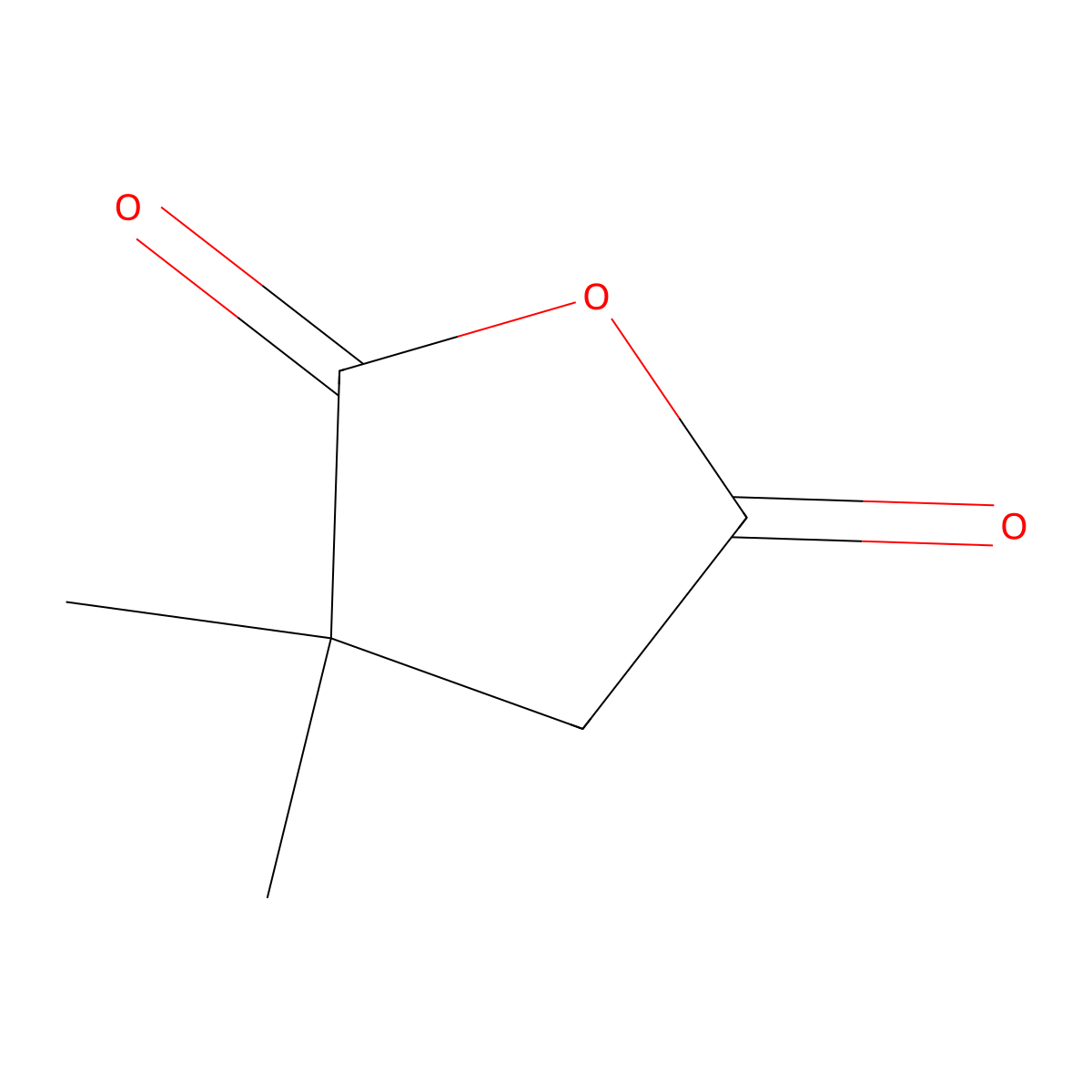 2,2-Dimethylsuccinic anhydride molecular structure, CAS 17347-61-4