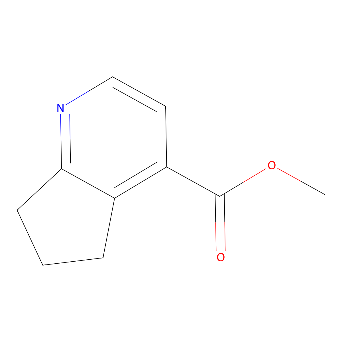 Methyl 6,7-dihydro-5H-cyclopenta[b]pyridine-4-carboxylate molecular structure, CAS 173477-73-1