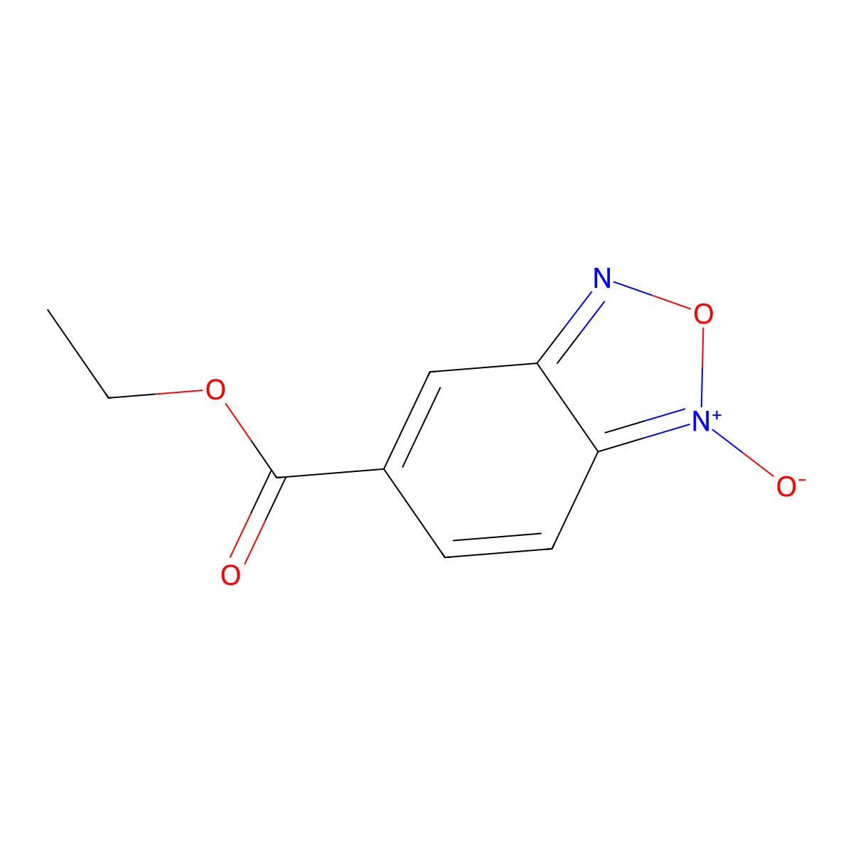 5-(Ethoxycarbonyl)benzo[c][1,2,5]oxadiazole 1-oxide molecular structure, CAS 17348-71-9