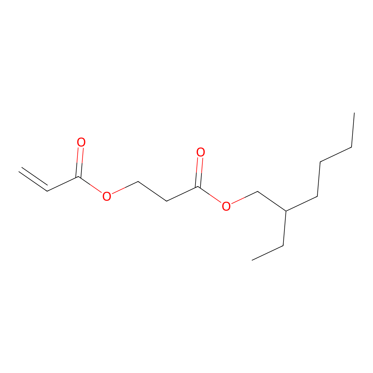 3-[(2-Ethylhexyl)oxy]-3-oxopropyl prop-2-enoate molecular structure, CAS 173481-20-4