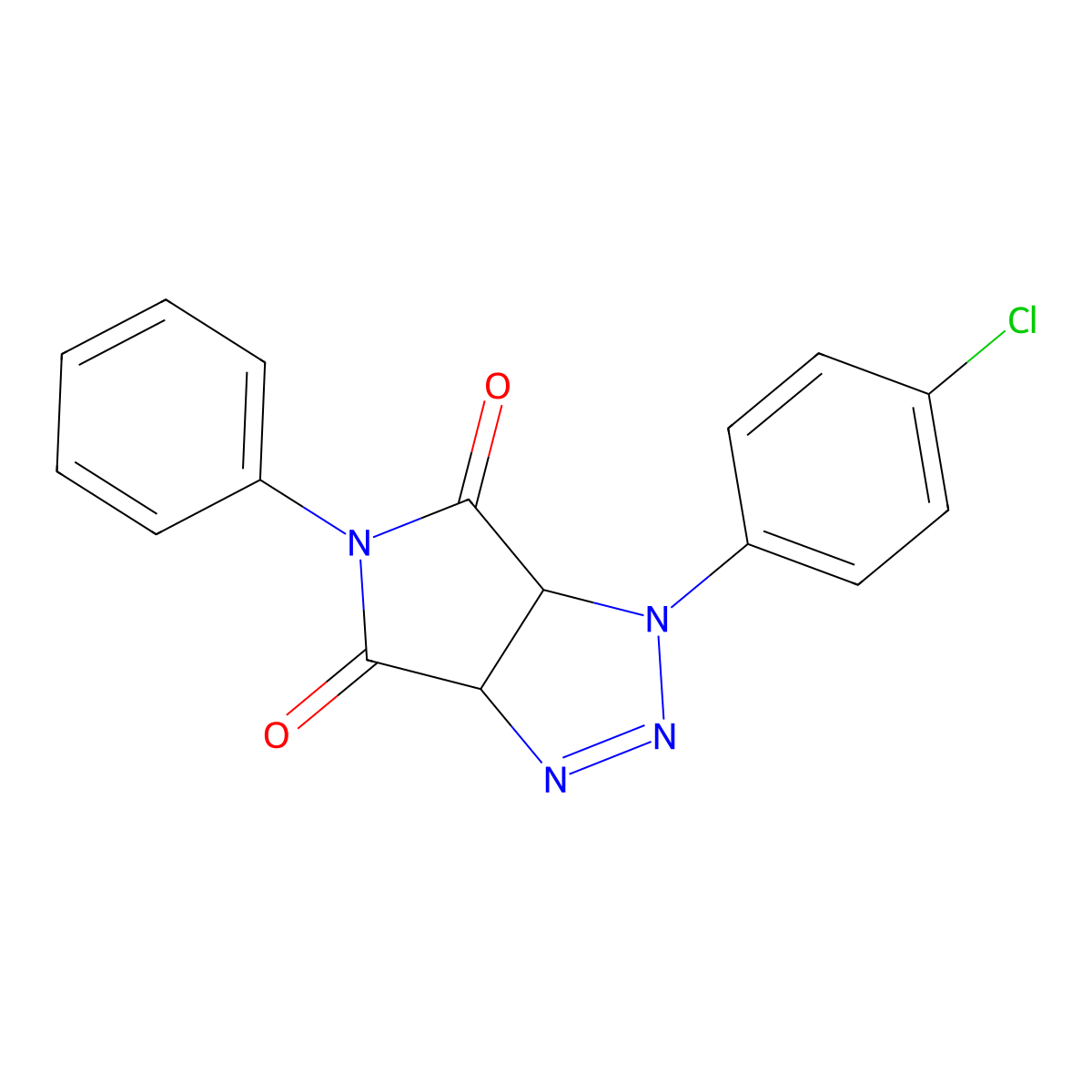 1-(4-chlorophenyl)-5-phenyl-3a,6a-dihydropyrrolo[3,4-d][1,2,3]triazole-4,6(1H,5H)-dione molecular structure, CAS 173482-45-6