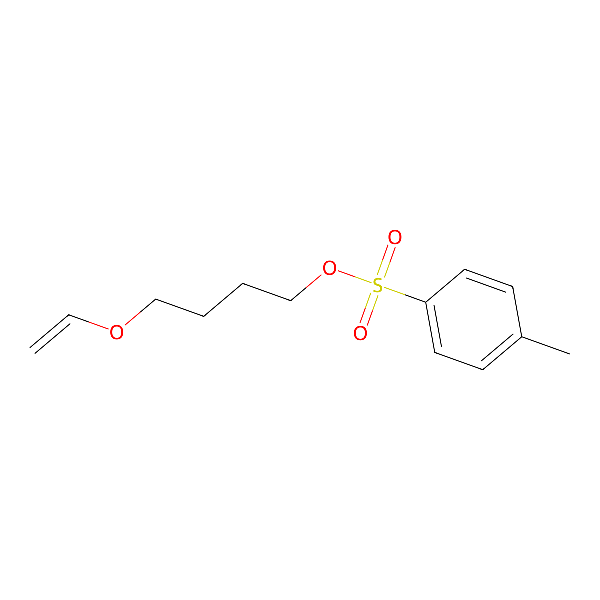 4-(Ethenyloxy)butyl 4-methylbenzene-1-sulfonate molecular structure, CAS 173483-10-8