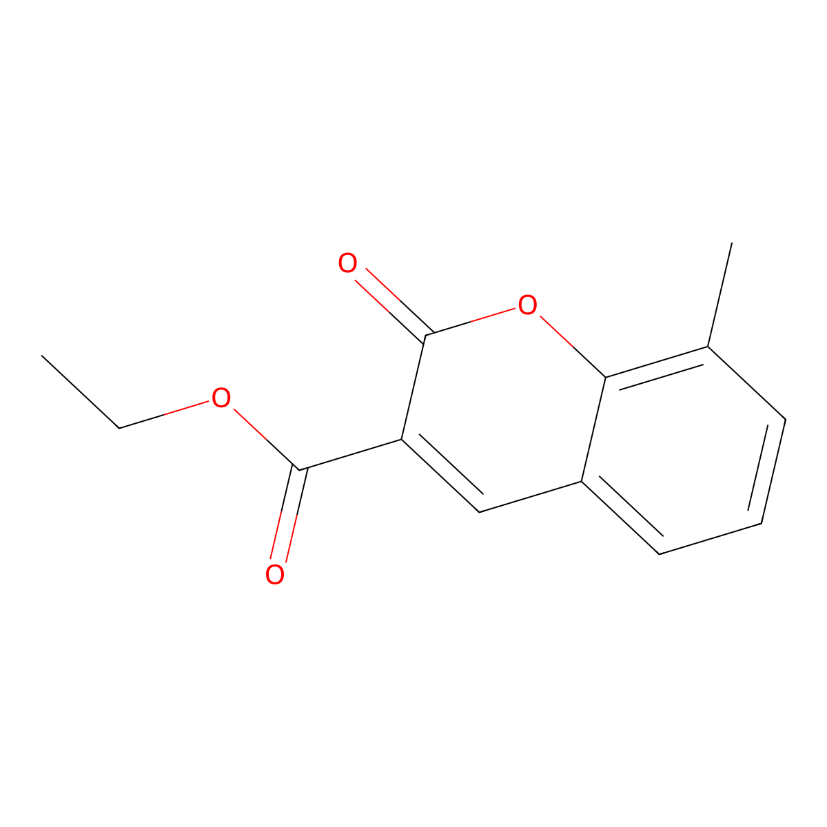 Ethyl 8-methyl-2-oxo-2H-chromene-3-carboxylate molecular structure, CAS 17349-63-2