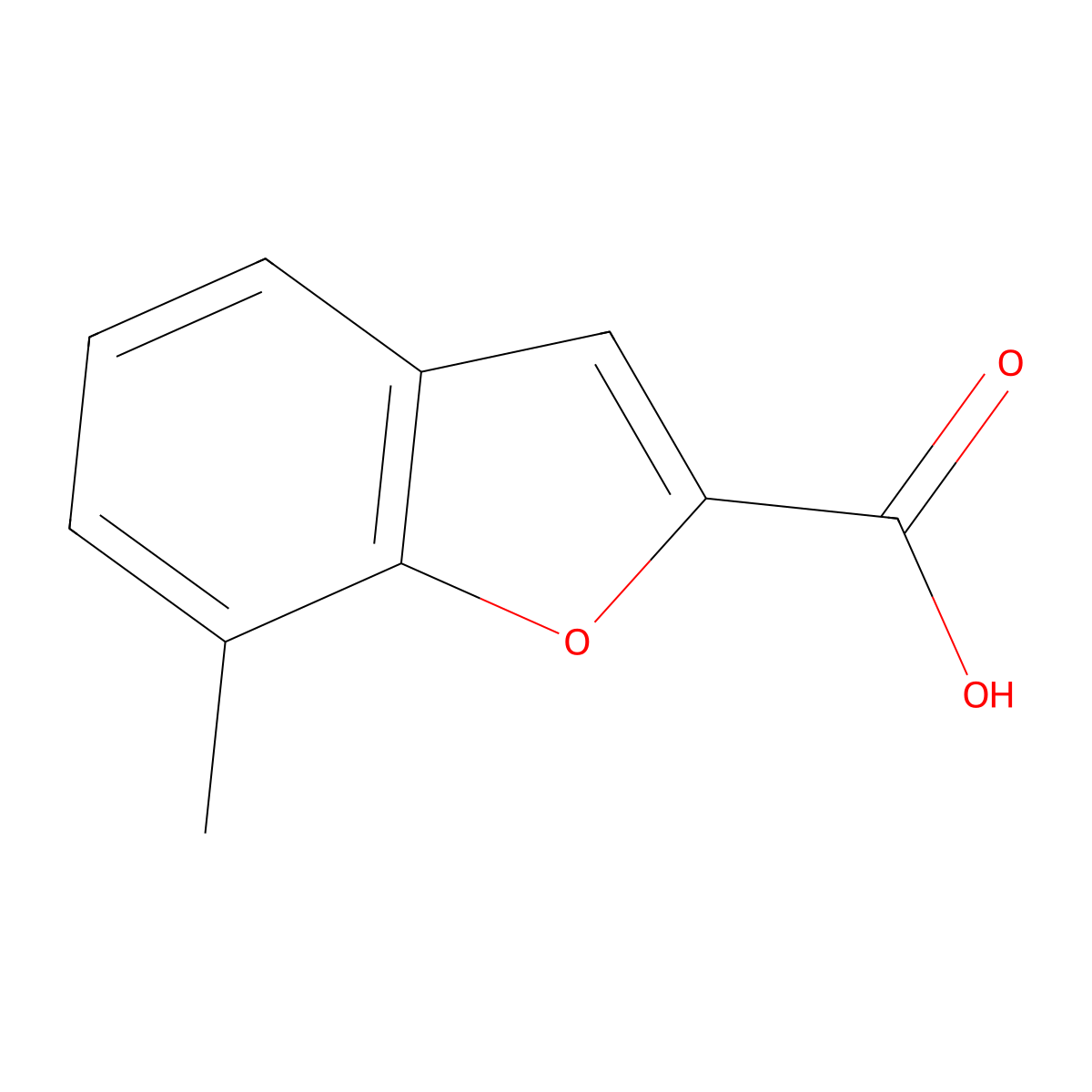 7-Methyl-1-benzofuran-2-carboxylic acid molecular structure, CAS 17349-64-3
