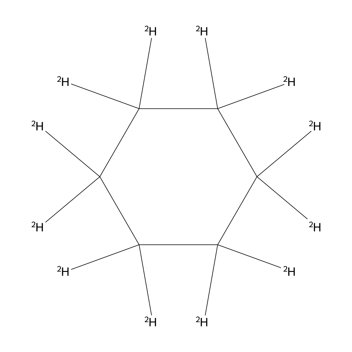 Cyclohexane-D12 molecular structure, CAS 1735-17-7