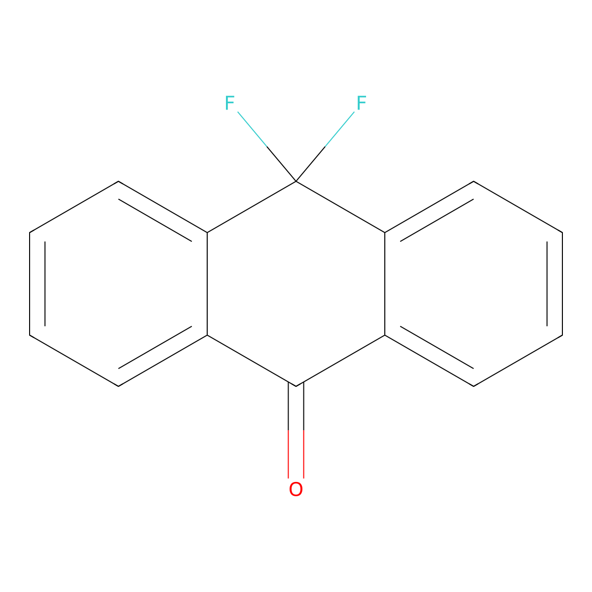 10,10-Difluoroanthracen-9-one molecular structure, CAS 1735-34-8