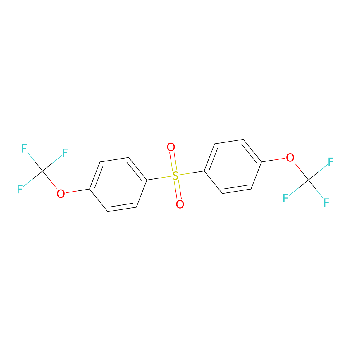 Bis[4-(trifluoromethoxy)phenyl] sulphone molecular structure, CAS 1735-37-1