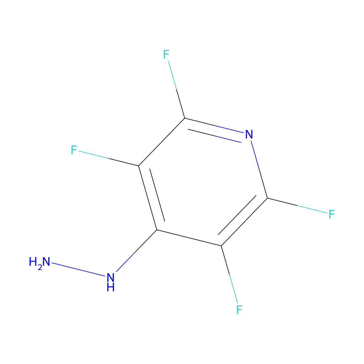 2,3,5,6-Tetrafluoro-4-hydrazinopyridine molecular structure, CAS 1735-44-0