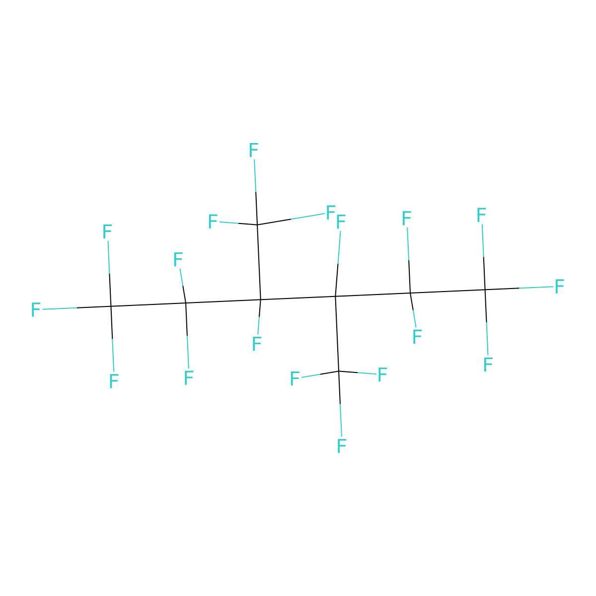 1,1,1,2,2,3,4,5,5,6,6,6-Dodecafluoro-3,4-bis(trifluoromethyl)hexane molecular structure, CAS 1735-48-4