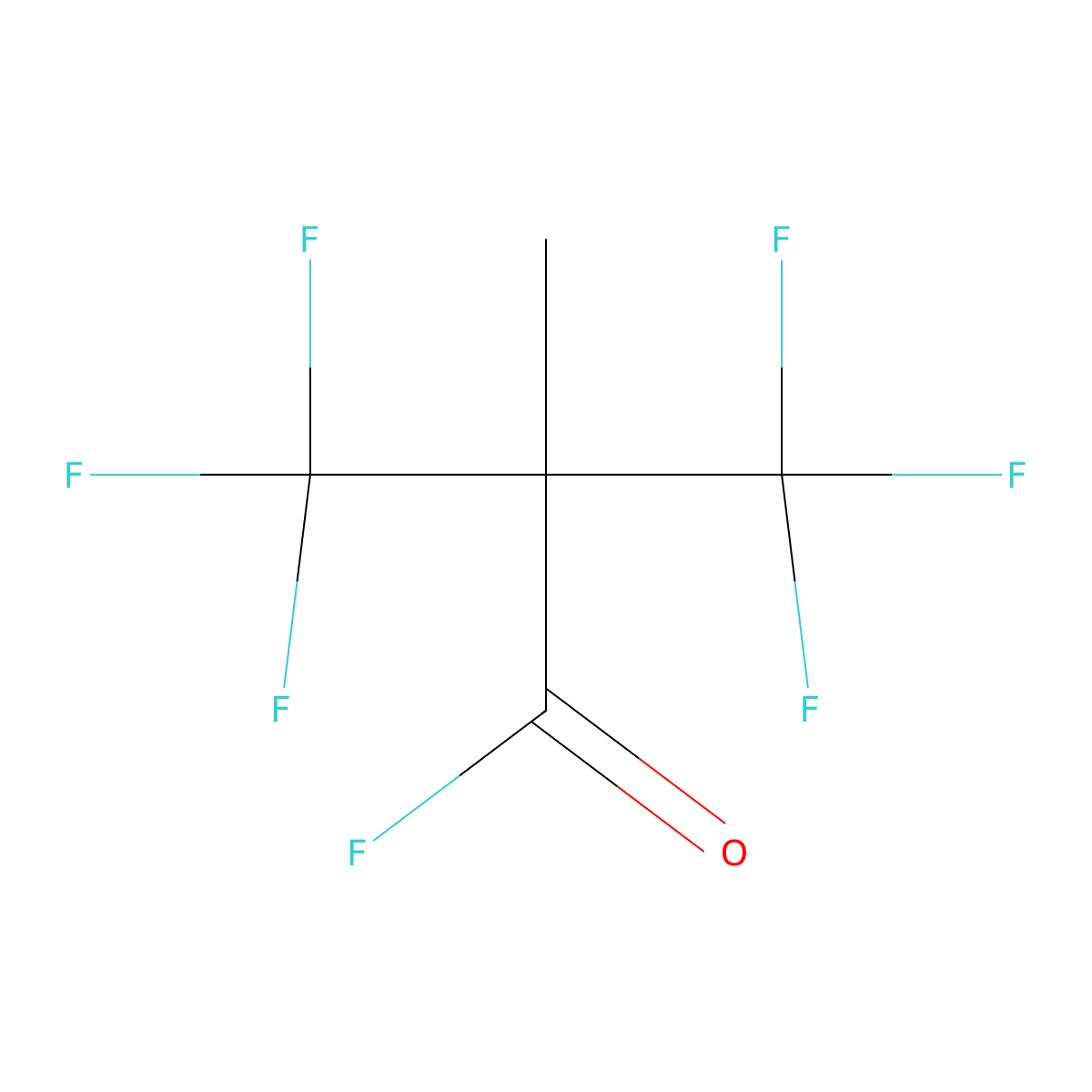 2,2-Bis(trifluoromethyl)propanoyl fluoride molecular structure, CAS 1735-87-1
