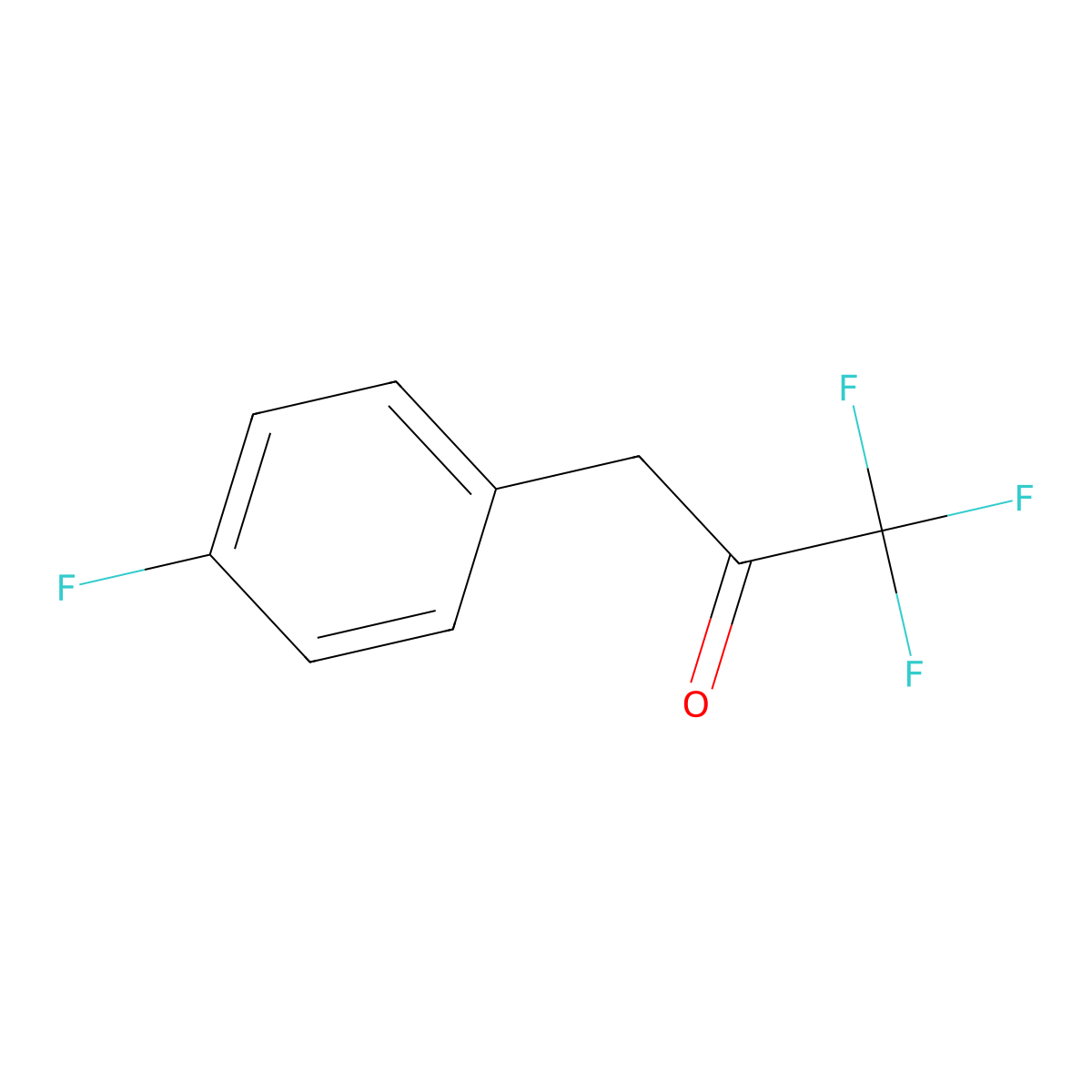 1,1,1-Trifluoro-3-(4-fluorophenyl)propan-2-one molecular structure, CAS 1735-92-8