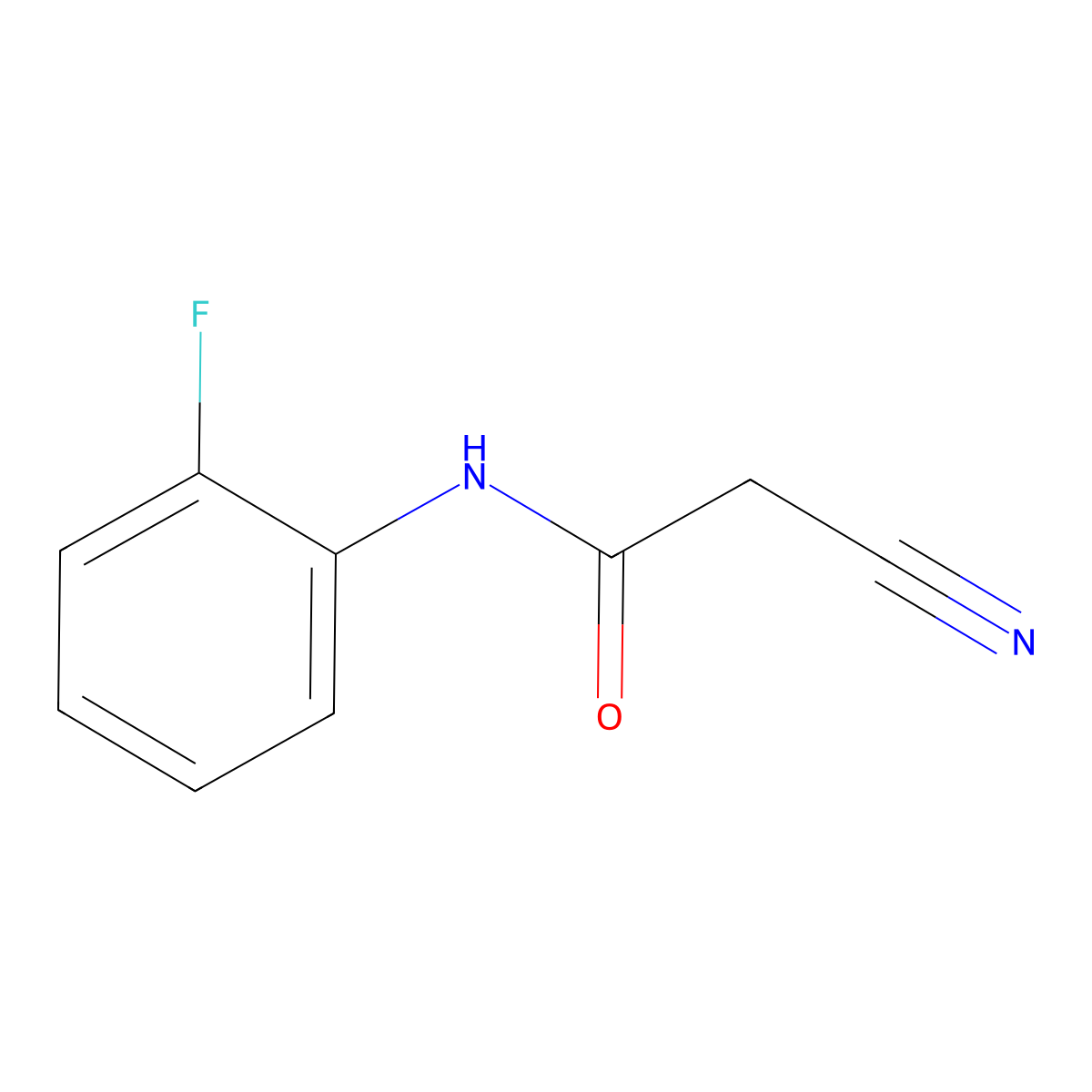 2-cyano-N-(2-fluorophenyl)acetamide molecular structure, CAS 1735-96-2
