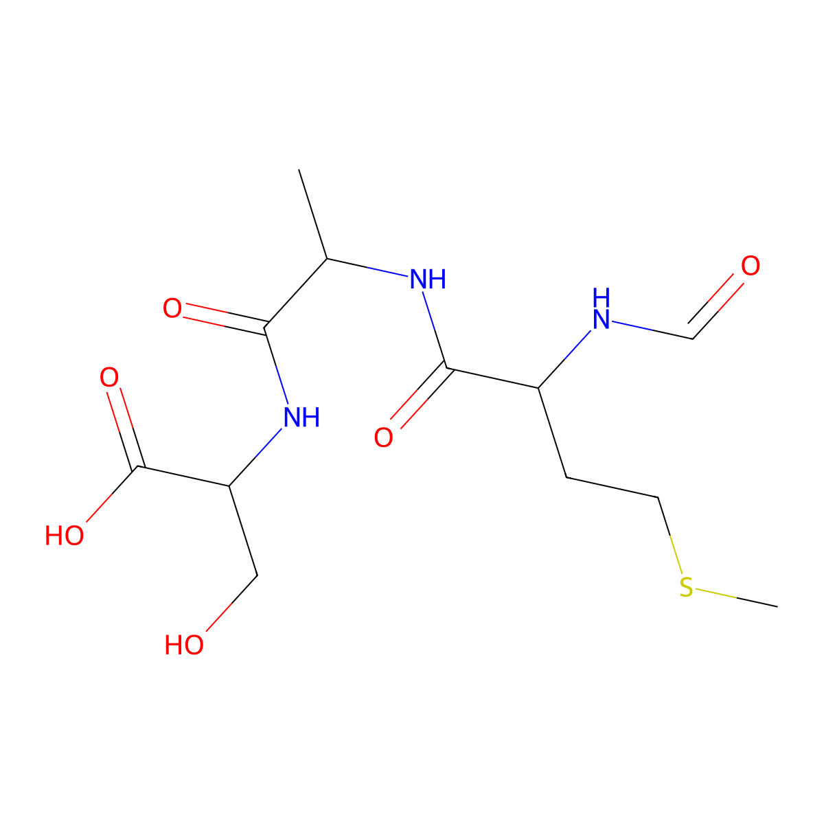 For-Met-Ala-Ser-OH molecular structure, CAS 17351-32-5