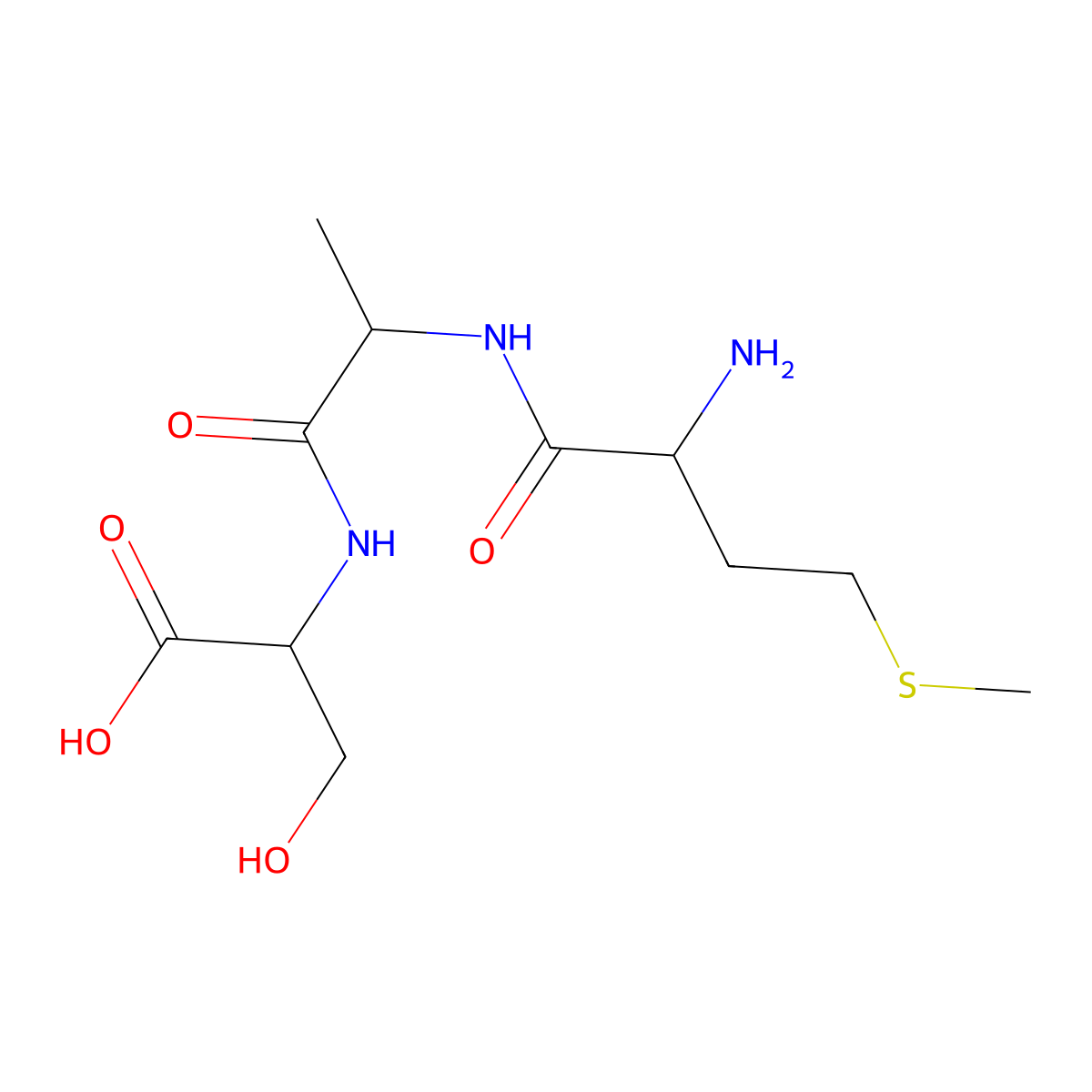 Methionyl-alanyl-serine molecular structure, CAS 17351-33-6
