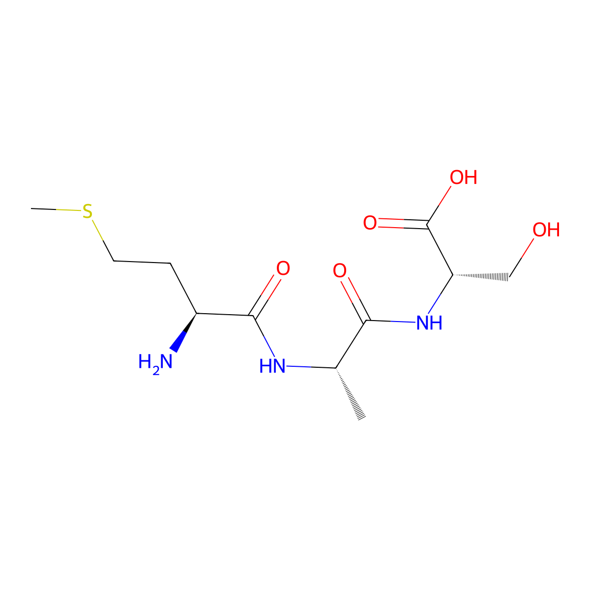 Methionyl-alanyl-serine molecular structure, CAS 17351-33-6