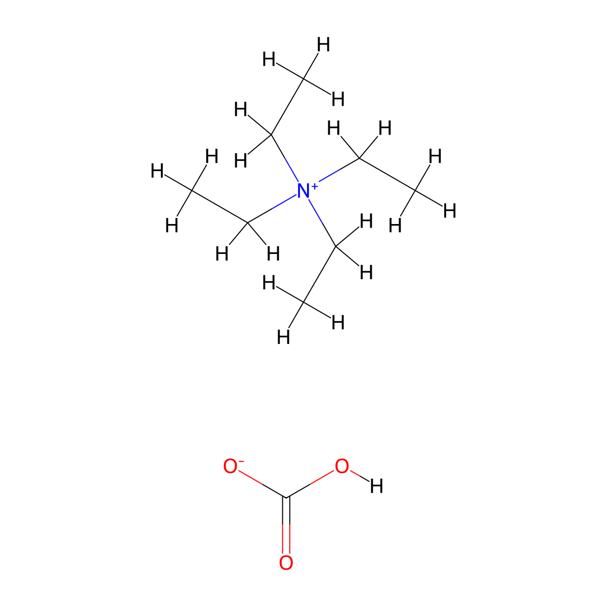 Tetraethylammonium bicarbonate molecular structure, CAS 17351-61-0