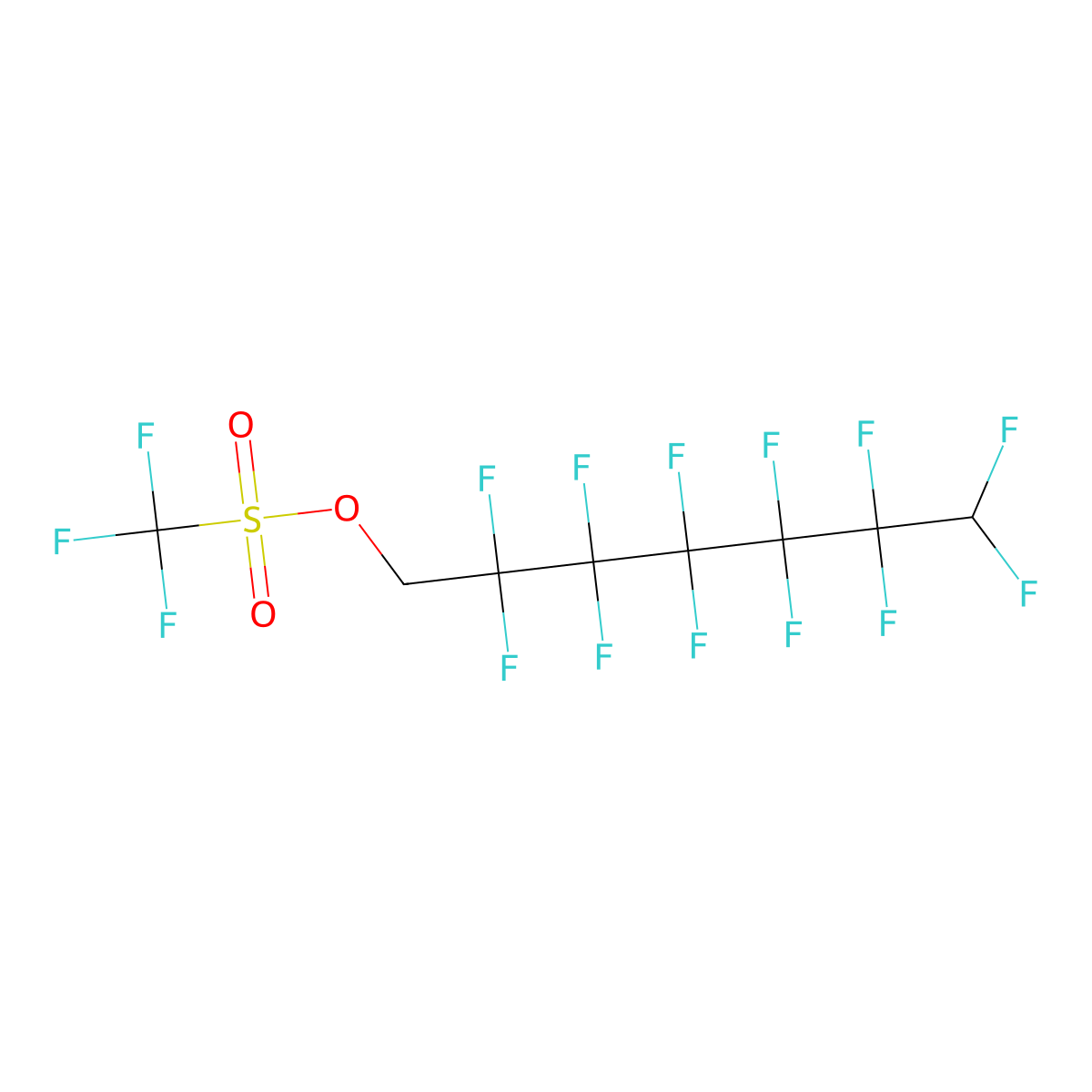 2,2,3,3,4,4,5,5,6,6,7,7-Dodecafluoroheptyl trifluoromethanesulfonate molecular structure, CAS 17351-92-7