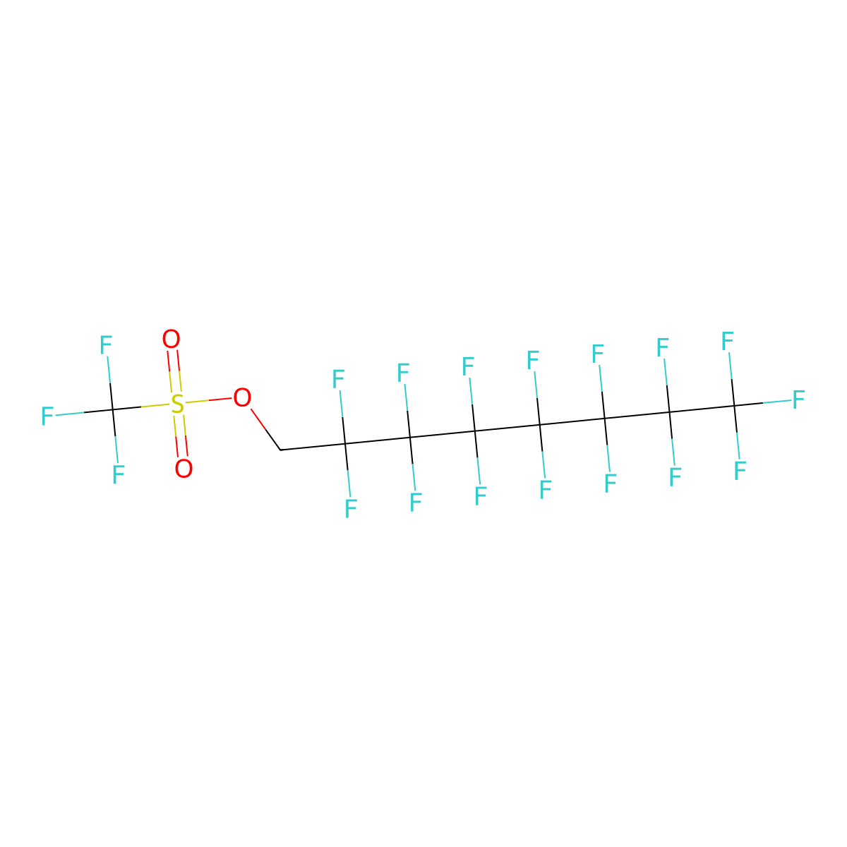 2,2,3,3,4,4,5,5,6,6,7,7,8,8,8-Pentadecafluorooctyl trifluoromethanesulfonate molecular structure, CAS 17352-09-9