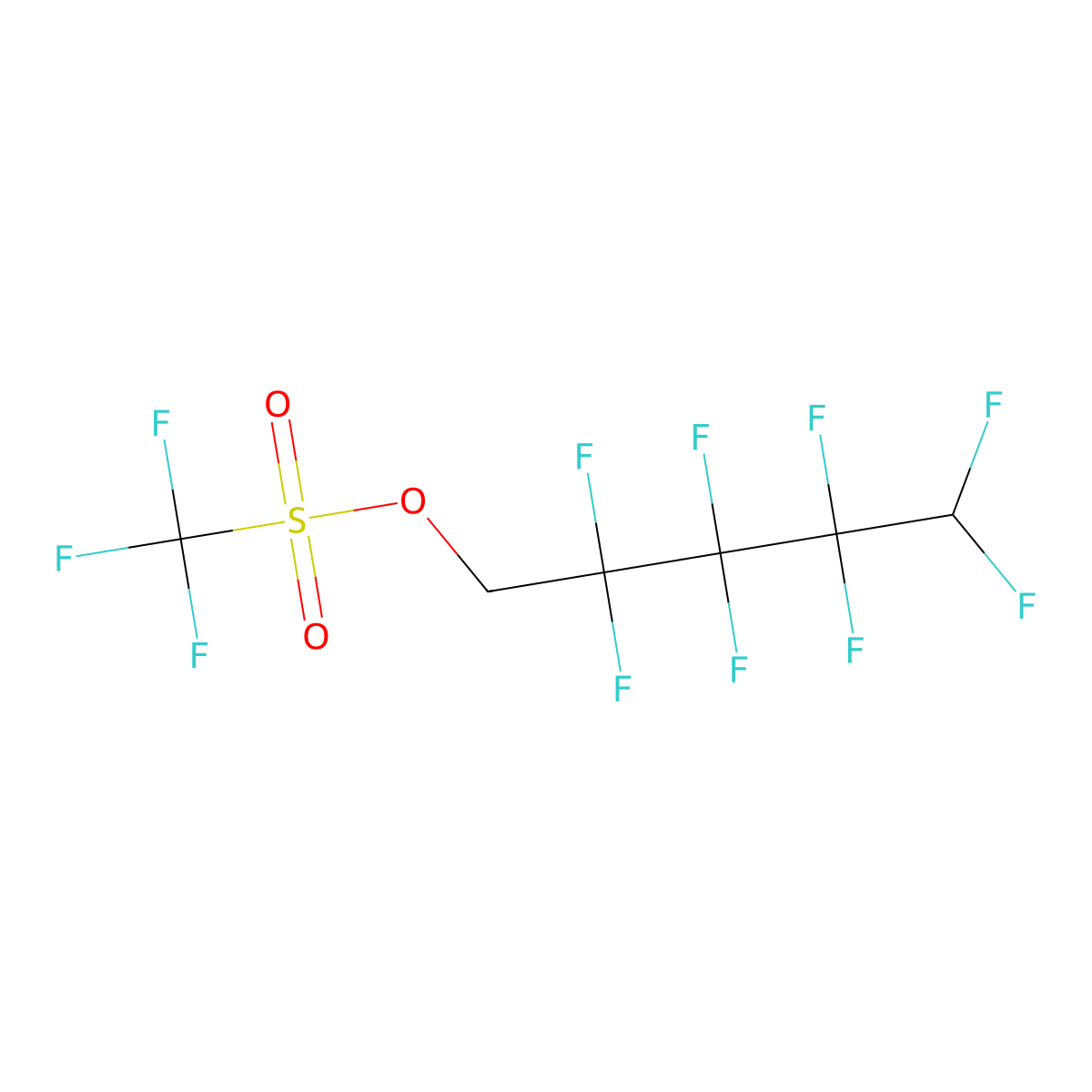 2,2,3,3,4,4,5,5-Octafluoropentyl trifluoromethanesulfonate molecular structure, CAS 17352-10-2