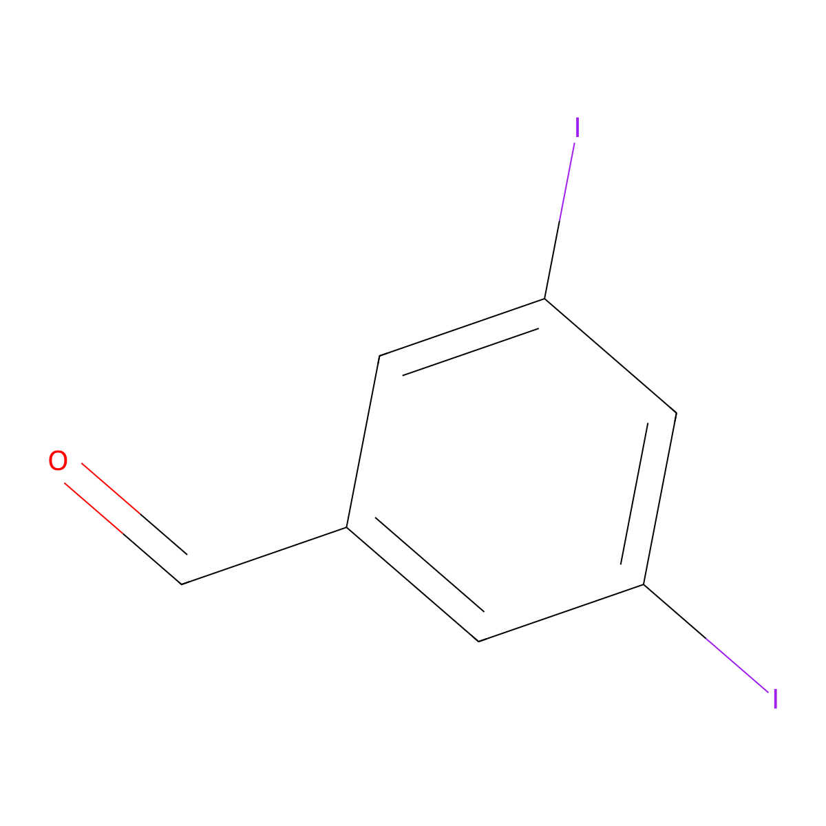 3,5-Diiodobenzaldehyde molecular structure, CAS 17352-25-9