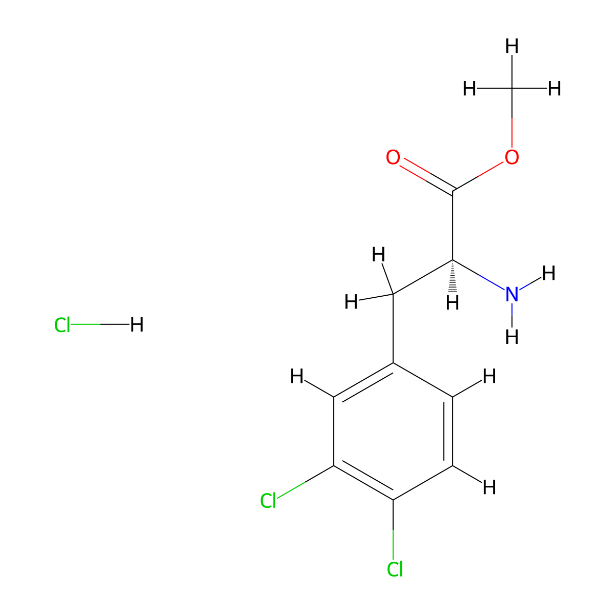 H-Phe(3,4-DiCl)-OMe.HCl molecular structure, CAS 173522-95-7