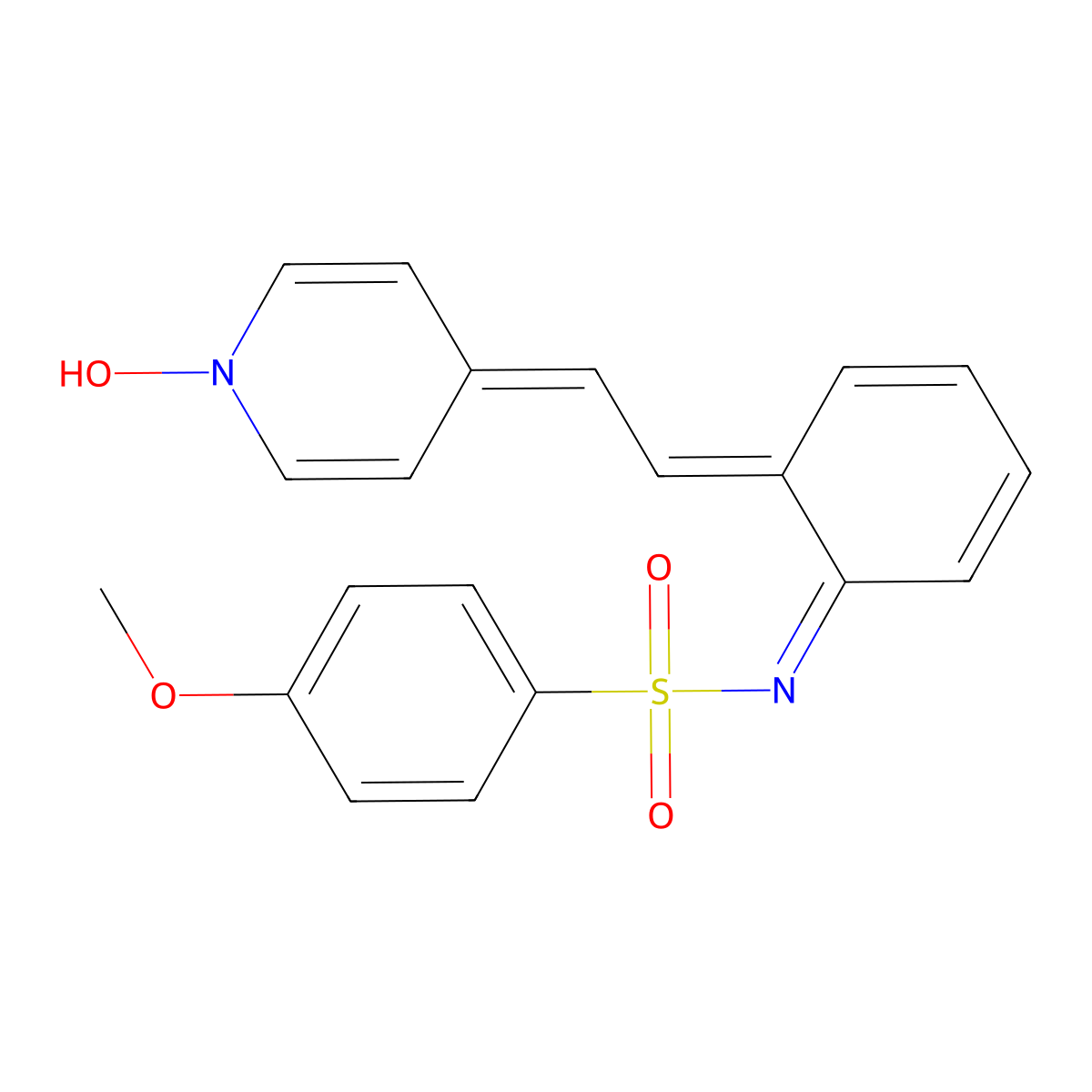 (E)-4-(2-((4-methoxyphenyl)sulfonamido)styryl)pyridine 1-oxide molecular structure, CAS 173529-10-7