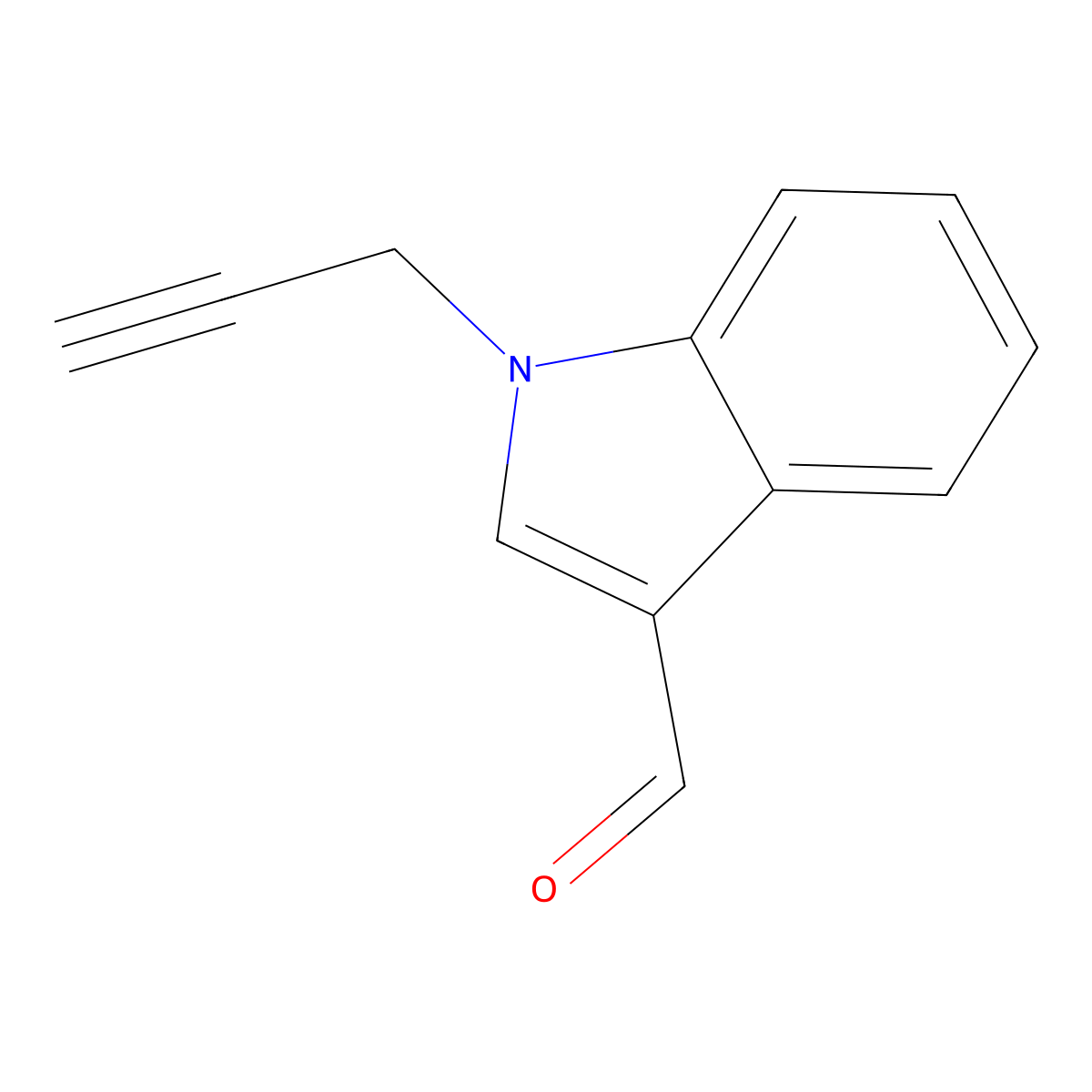 1-(prop-2-yn-1-yl)-1H-indole-3-carbaldehyde molecular structure, CAS 173531-53-8