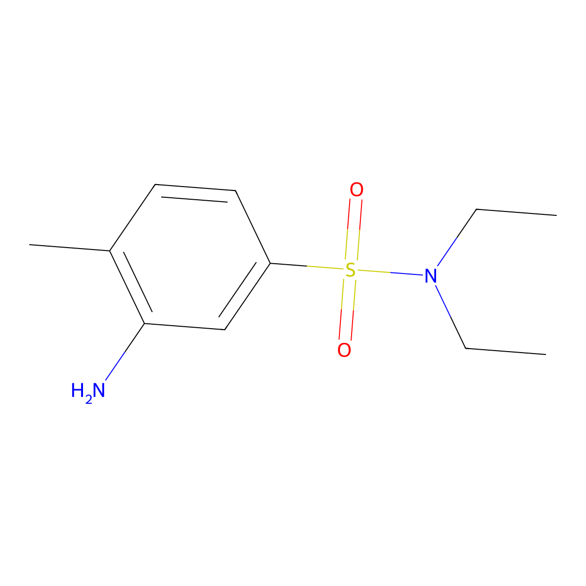 3-amino-N,N-diethyl-4-methylbenzene-1-sulfonamide molecular structure, CAS 17354-60-8