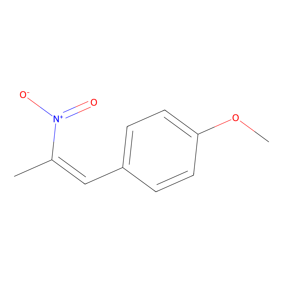 1-Methoxy-4-(2-nitro-1-propen-1-yl)benzene molecular structure, CAS 17354-63-1