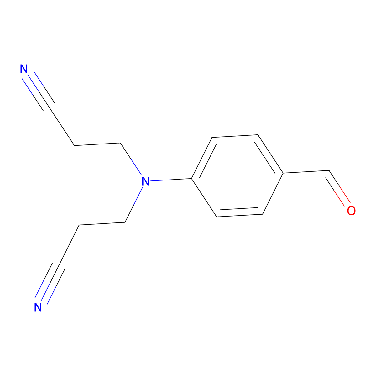 Propanenitrile, 3,3'-[(4-formylphenyl)imino]bis- molecular structure, CAS 17354-79-9