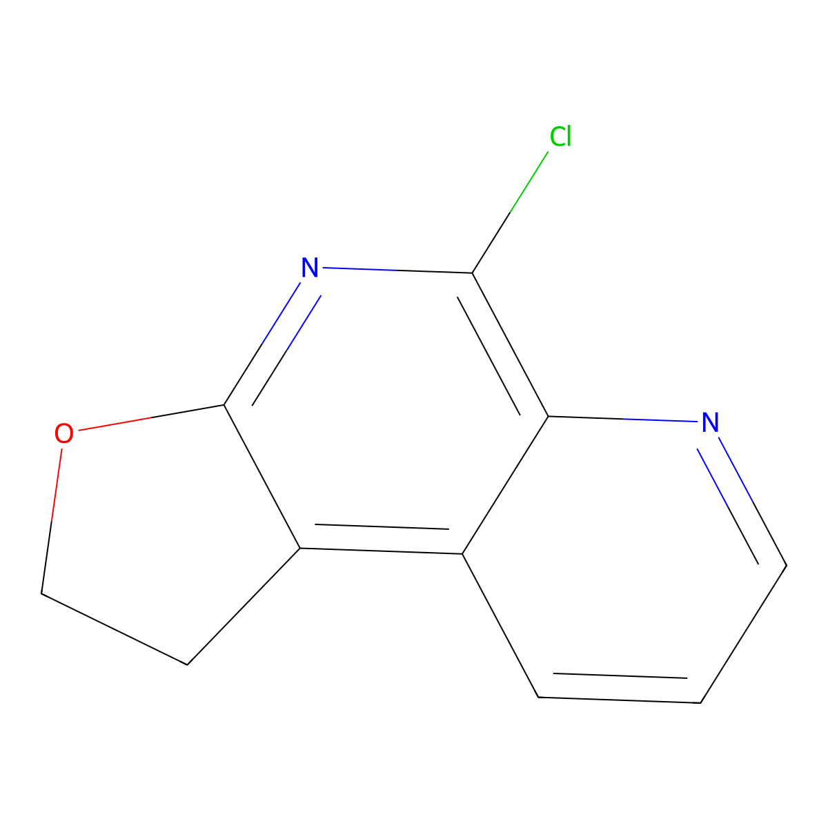 5-Chloro-1,2-dihydrofuro[3,2-f][1,7]naphthyridine molecular structure, CAS 173540-66-4