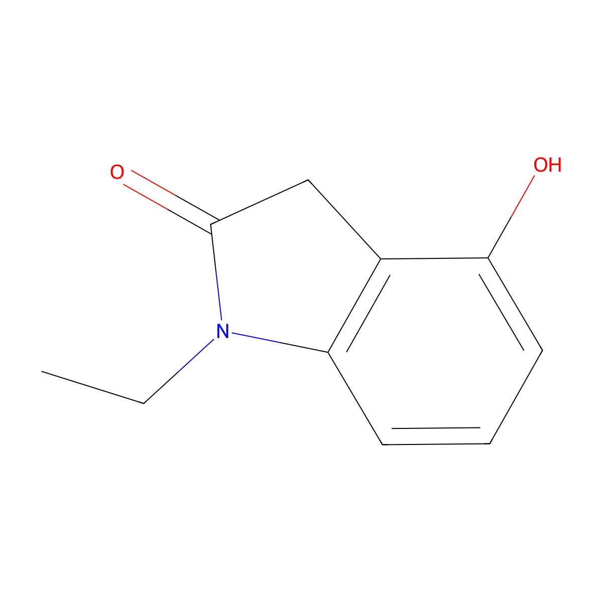 1-Ethyl-4-hydroxyindolin-2-one molecular structure, CAS 173541-15-6