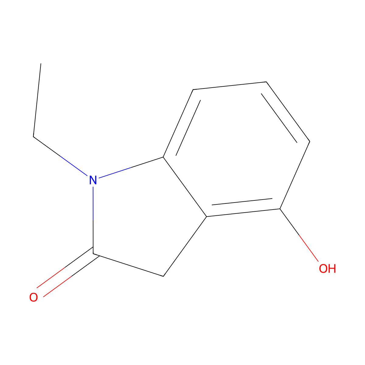 1-Ethyl-4-hydroxyindolin-2-one molecular structure, CAS 173541-15-6