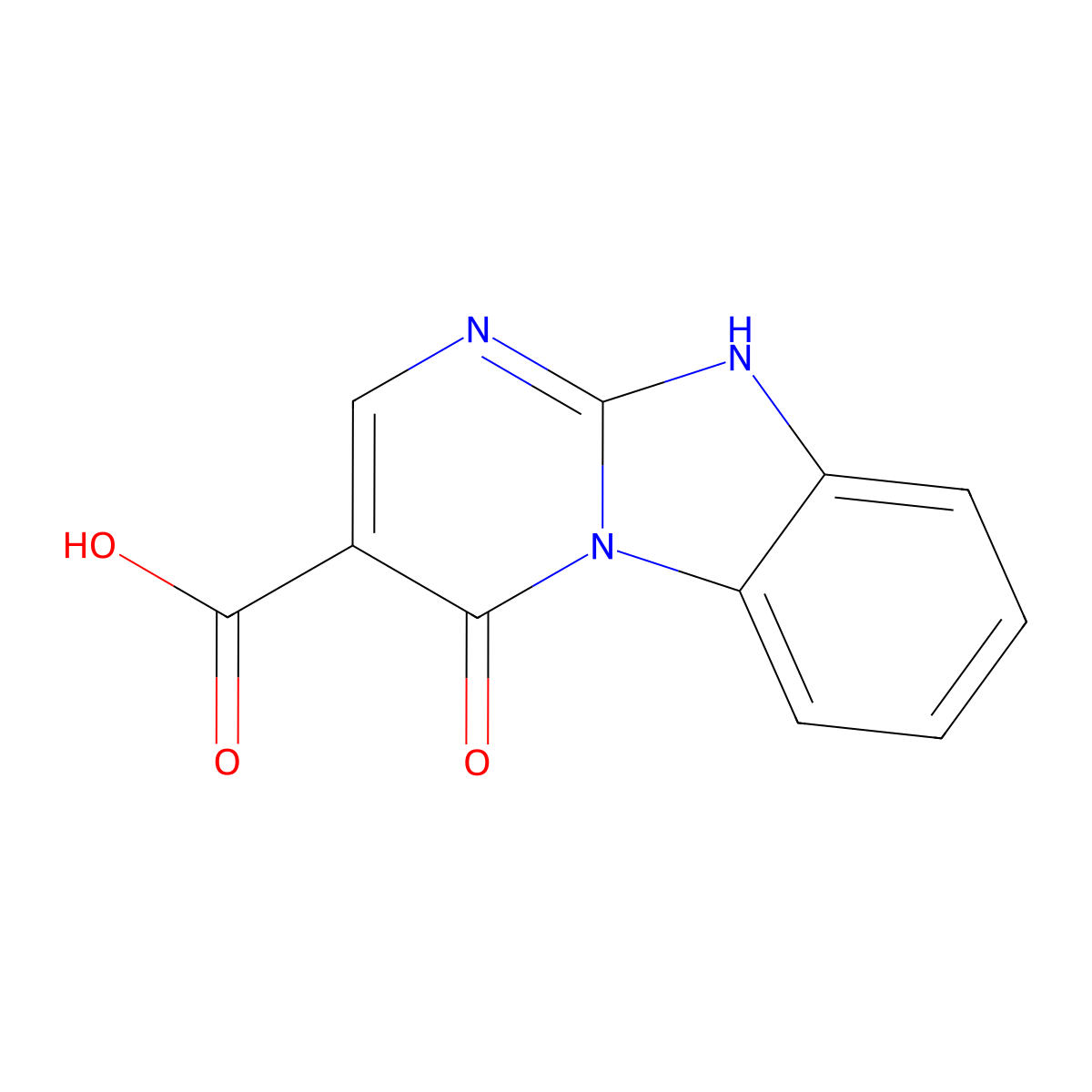 4-Hydroxypyrimido[1,2-a]benzimidazole-3-carboxylic acid molecular structure, CAS 173545-88-5
