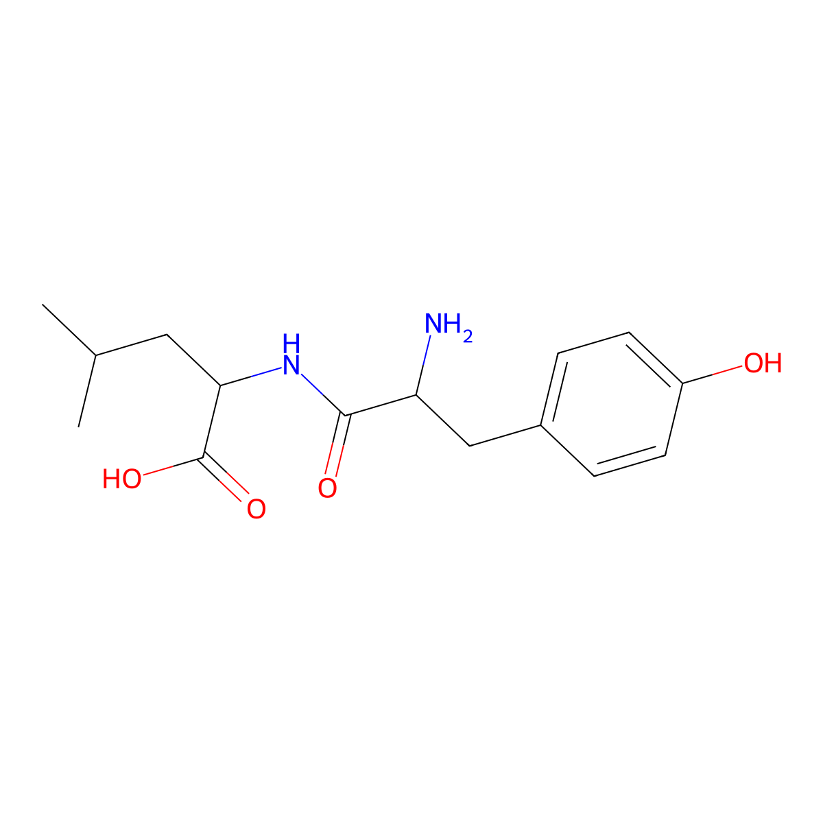 L-Tyrosyl-L-leucine molecular structure, CAS 17355-10-1