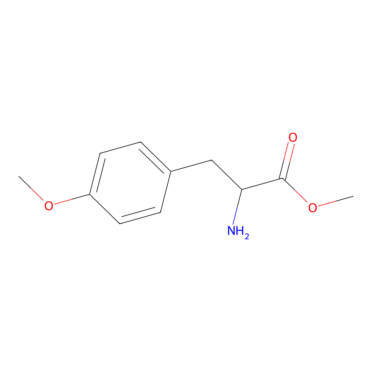 O-Methyl-L-tyrosine methyl ester molecular structure, CAS 17355-19-0