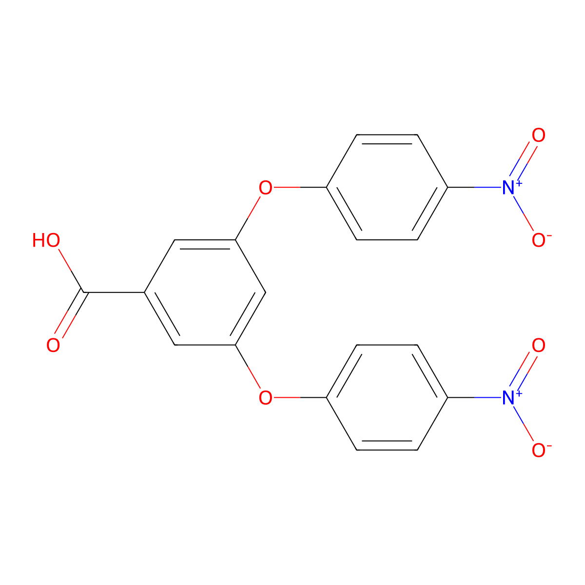 3,5-Bis(4-nitrophenoxy)benzoic acid molecular structure, CAS 173550-33-9