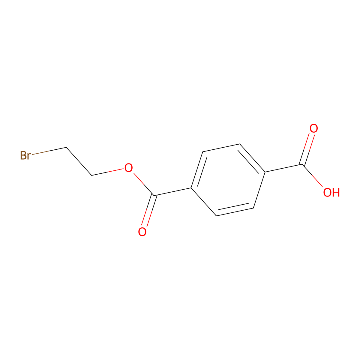 Terephthalic acid mono(2-bromoethyl) ester molecular structure, CAS 173550-97-5
