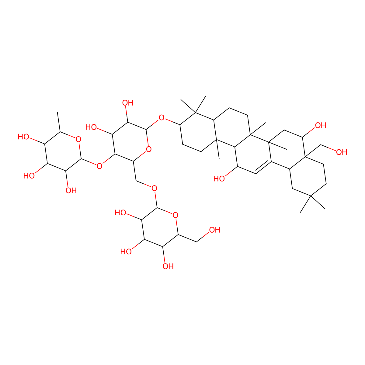 Hydroxysaikosaponin c molecular structure, CAS 173559-74-5