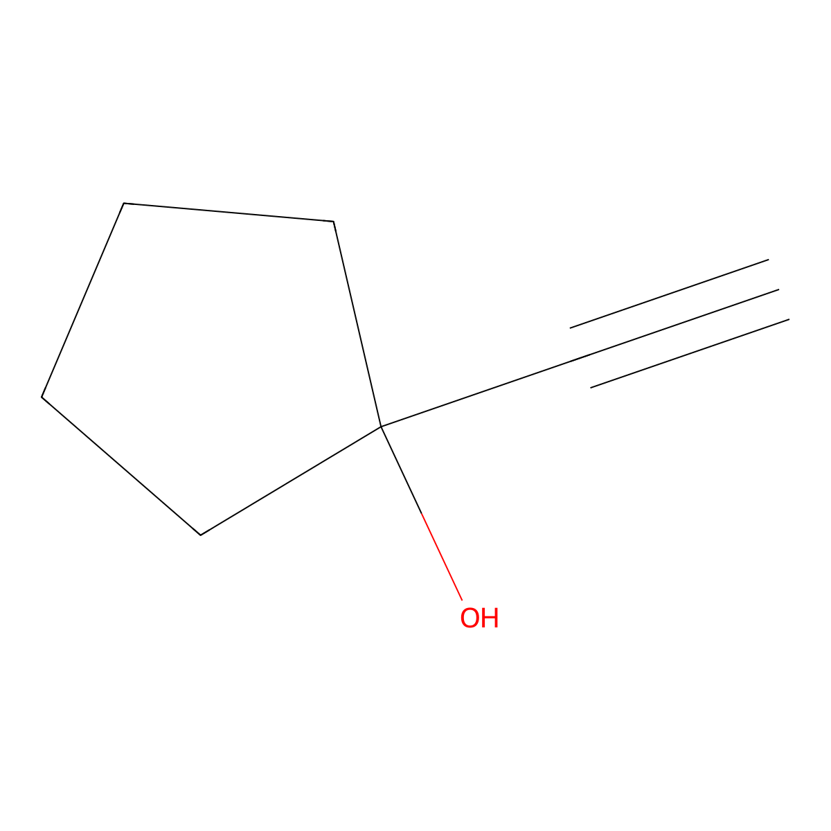 1-Ethynylcyclopentanol molecular structure, CAS 17356-19-3