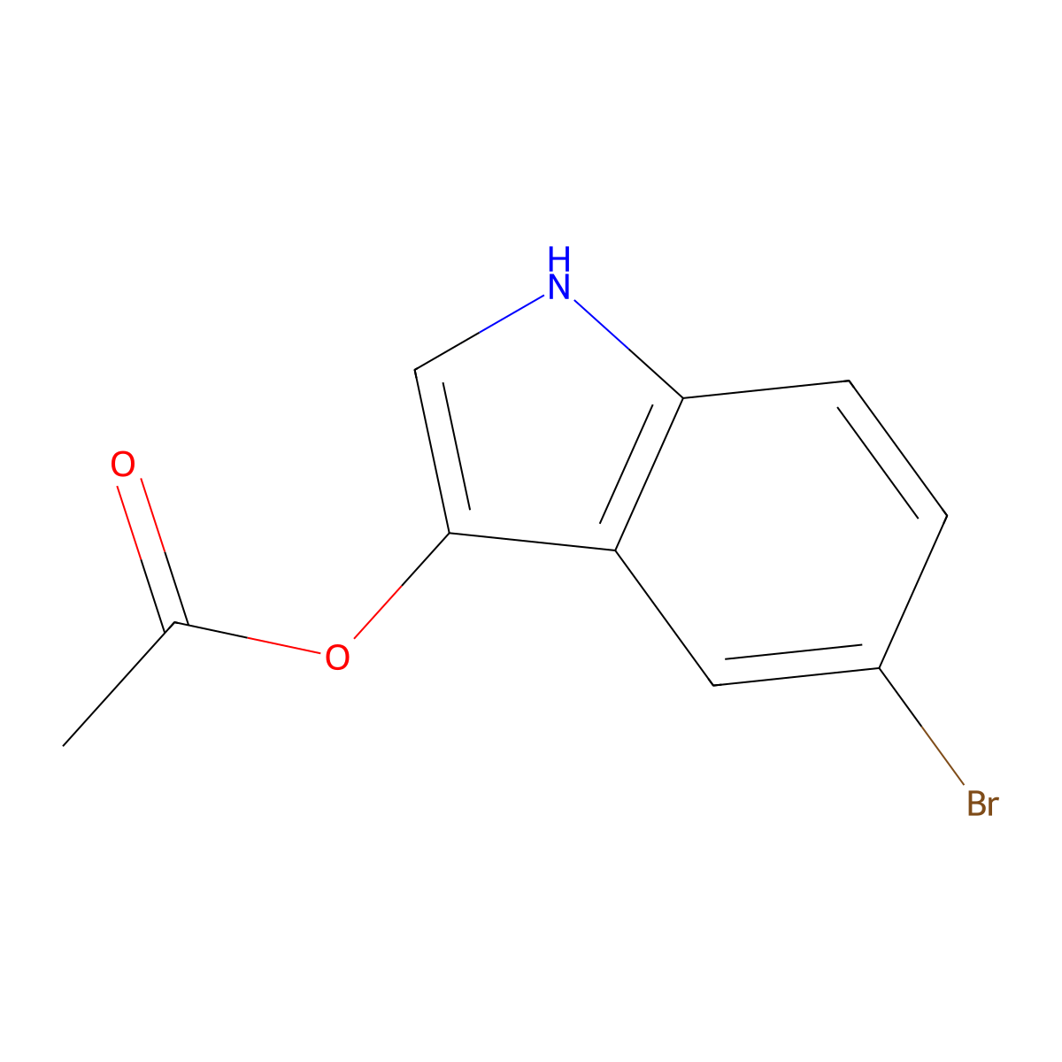 1H-Indol-3-ol, 5-bromo-, 3-acetate molecular structure, CAS 17357-14-1