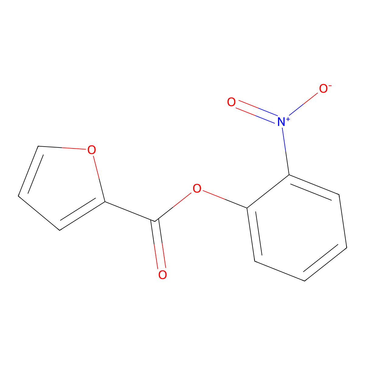 2-Nitrophenyl furan-2-carboxylate molecular structure, CAS 17357-66-3