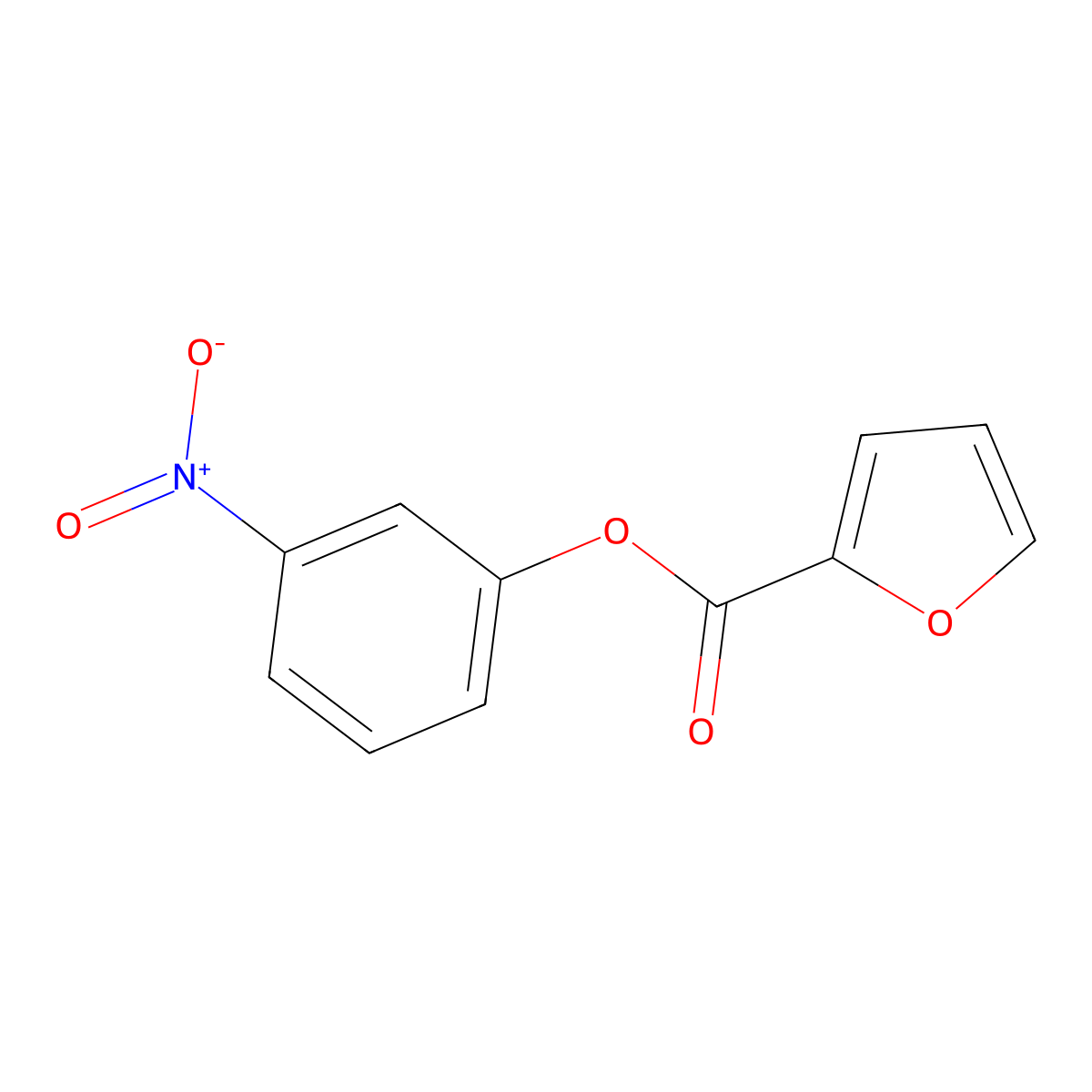 2-Furancarboxylic acid, 3-nitrophenyl ester molecular structure, CAS 17357-67-4