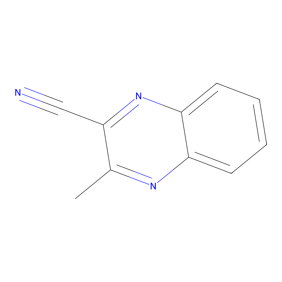 3-Methylquinoxaline-2-carbonitrile molecular structure, CAS 17357-88-9
