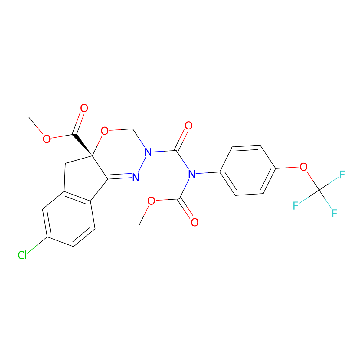 Indoxacarb molecular structure, CAS 173584-44-6